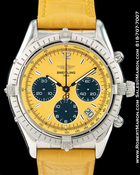 breitling cockpit chronograph yellow